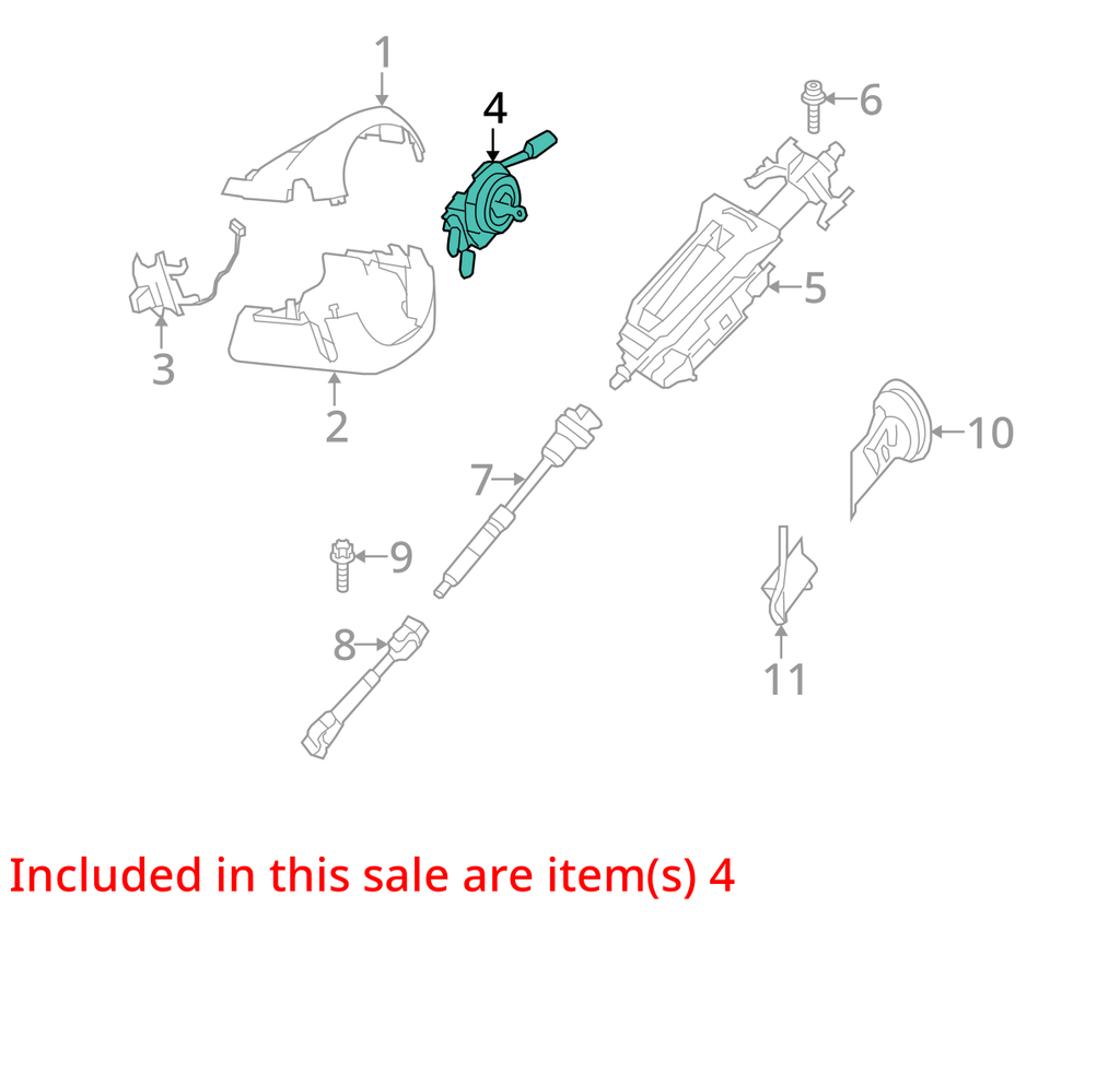 2007-2013 BMW X5 Turn Signal Wiper Column Swit 61319164419 OEM Used