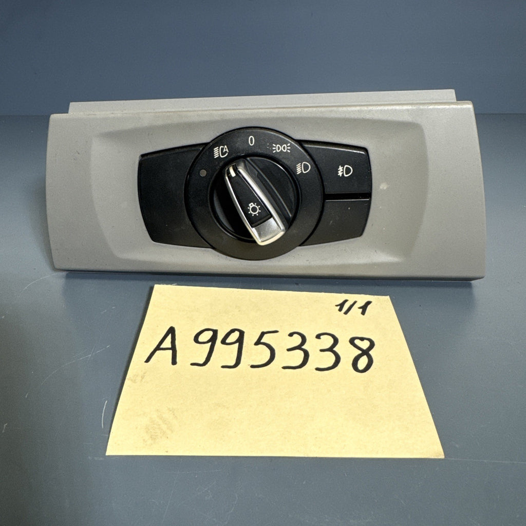 06-11 BMW E90 E92 328i 335i HEADLIGHT CONTROL SWITCH UNIT GREY 9169398 OEM