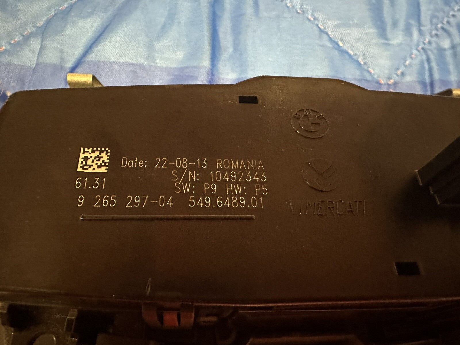 12-16 BMW F30 320 328I 335I HEADLIGHT LAMP SWITCH CONTROL MODULE OEM 9265297