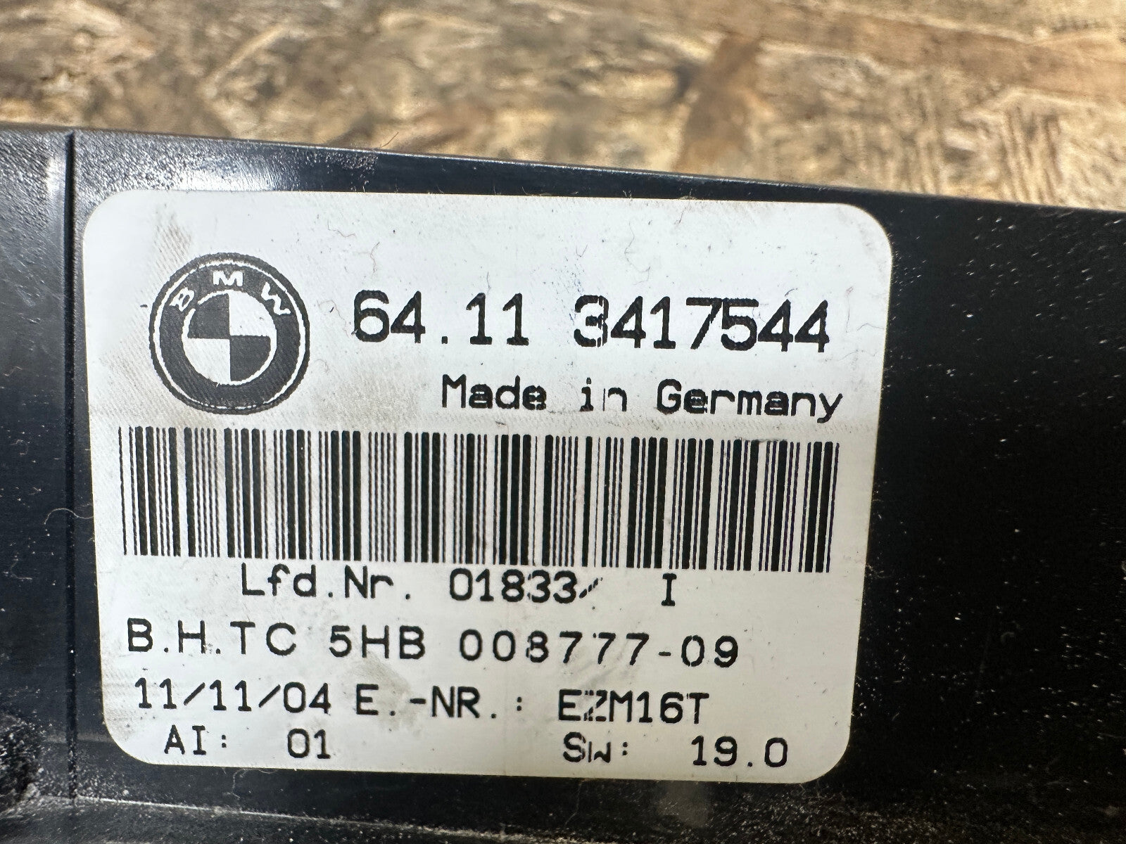 BMW 03-10 E83 X3 FRONT CENTER CONSOLE CLIMATE CONTROL PANEL BLACK OEM 3417544