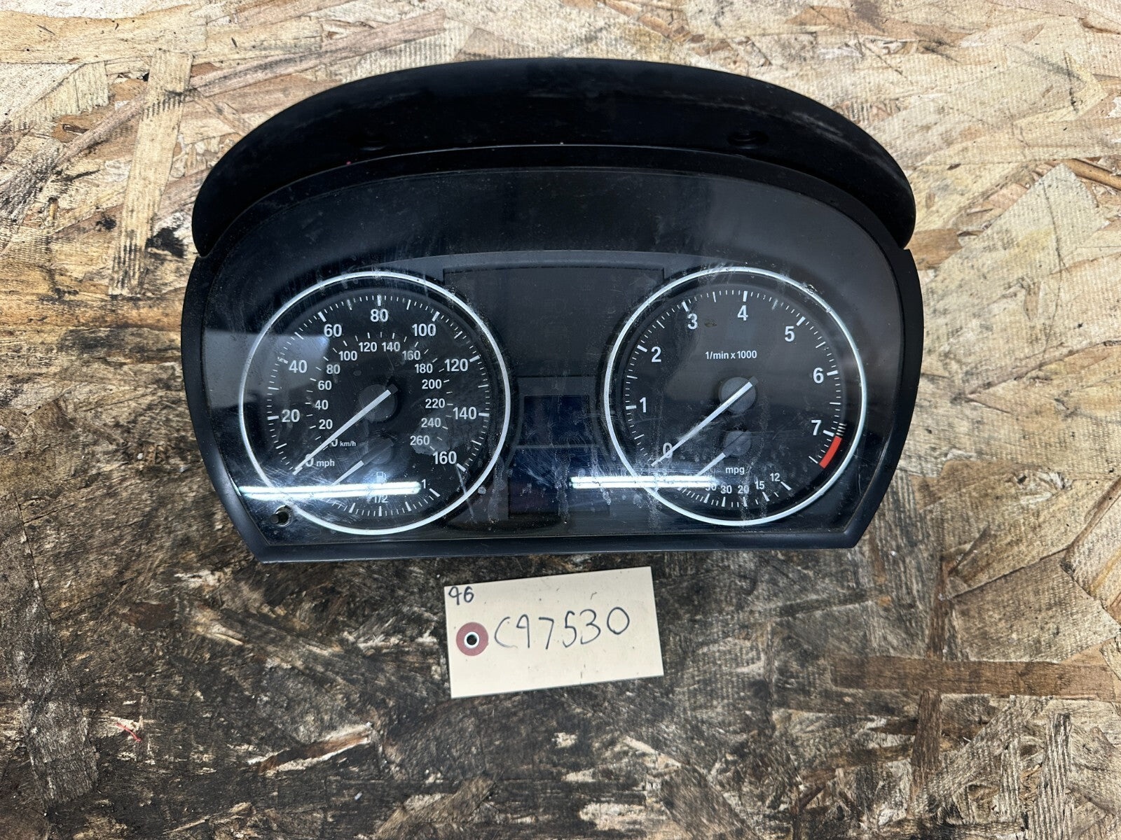 BMW 2006-2012 E90 3 SERIES INSTRUMENT GAUGE CLUSTER SPEEDOMETER MPH 9187365