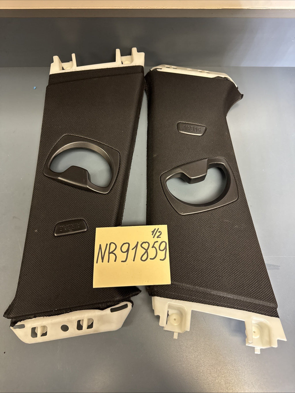 BMW 2012-2018 F30 F31 CENTER LEFT & RIGHT SIDE B PILLAR BLACK SET OEM