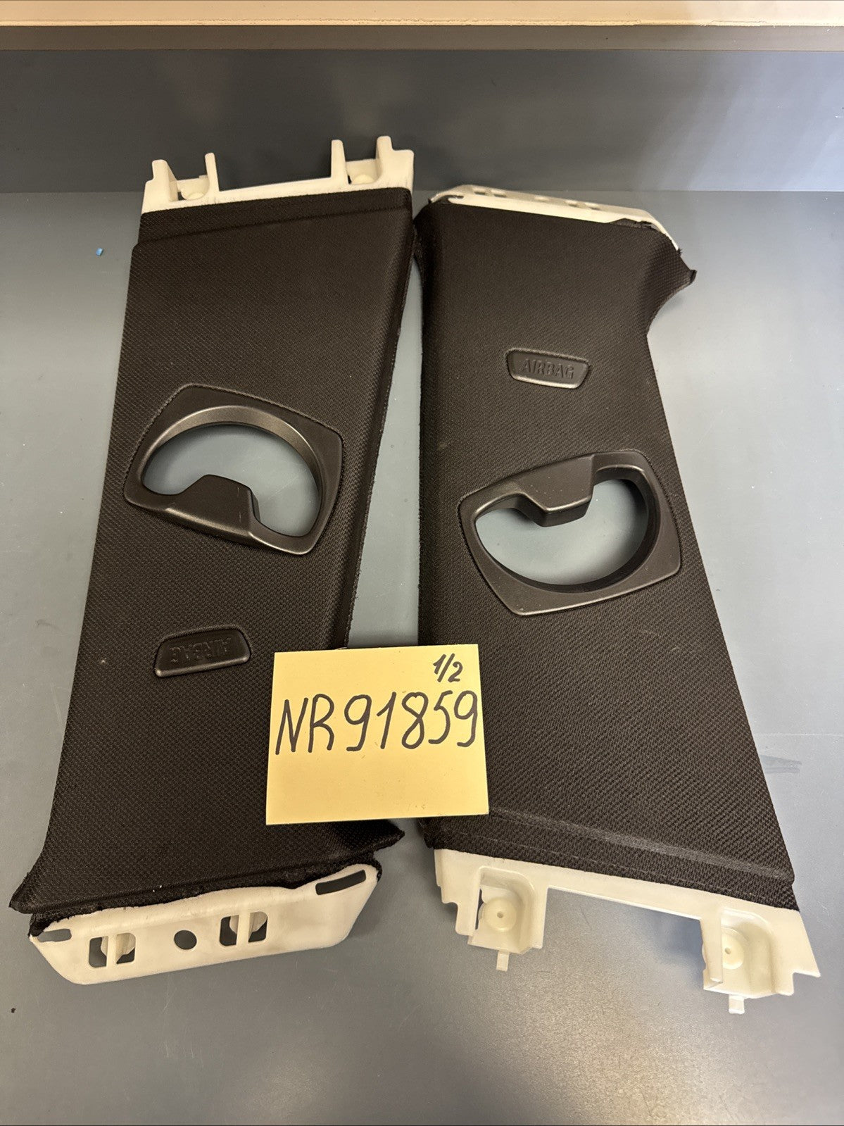 BMW 2012-2018 F30 F31 CENTER LEFT & RIGHT SIDE B PILLAR BLACK SET OEM