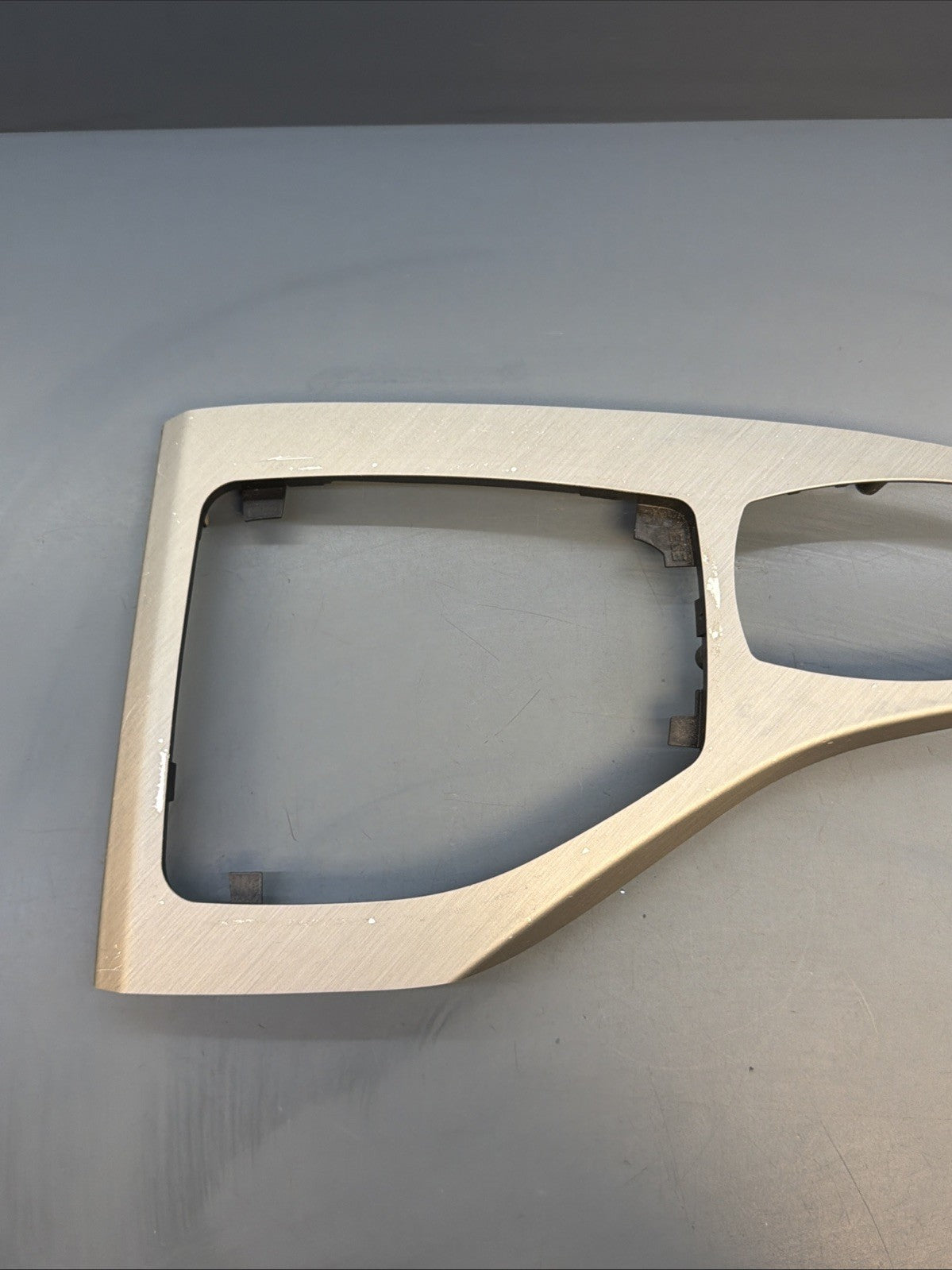 2012 -2015 BMW X1 CENTER CONSOLE SHIFTER SURROUND BEZEL TRIM SILVER  2997467