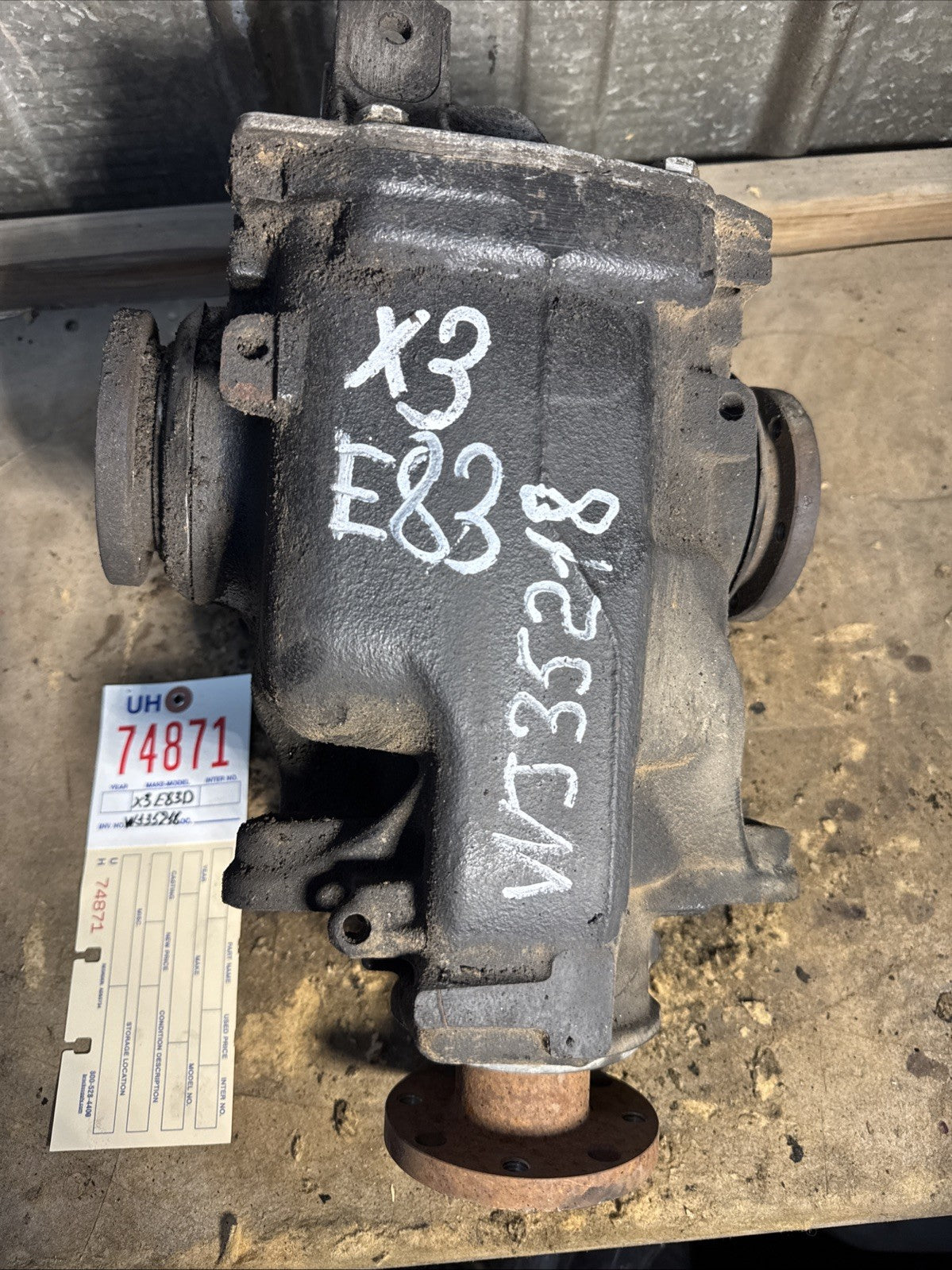 BMW REAR DIFFERENTIAL X3 E83 AUTOMATIC FINAL DRIVE 4.44 7508903