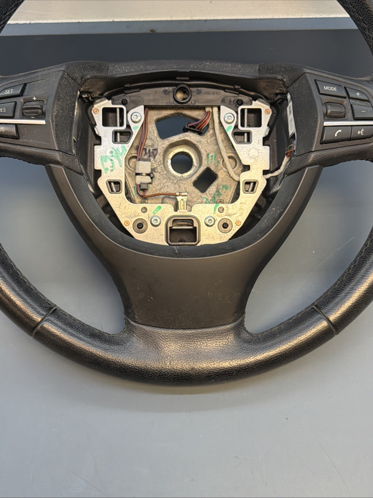 11-16 BMW 528i 535i 550i F10 Black Leather Steering Wheel OEM 9229479