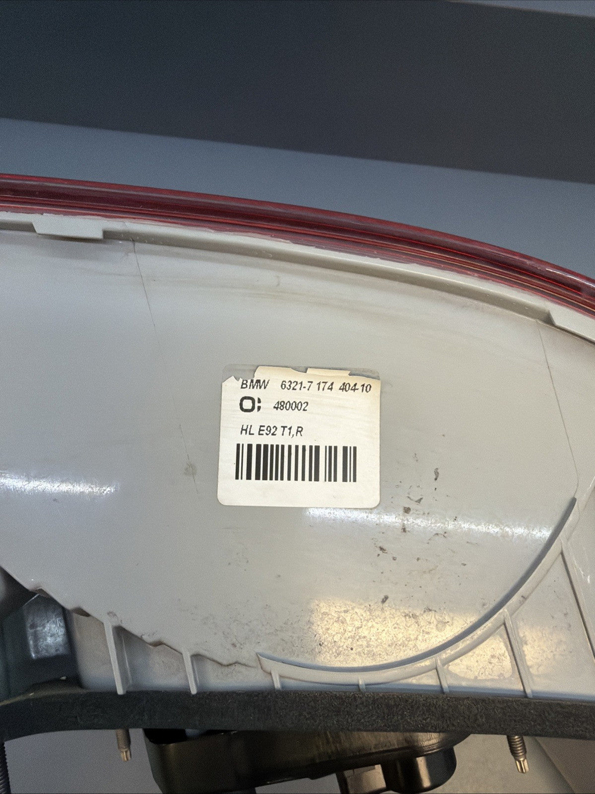 07-10 BMW E92 Coupe Right Side Outer Tail Light Taillight Lamp Pre-LCI 7174404