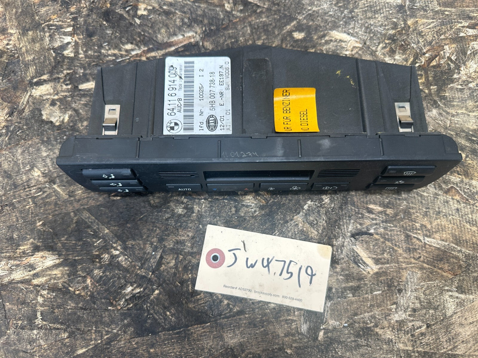 BMW 1997-2006 E46 3 SERIES AUTOMATIC AC HEATER CLIMATE CONTROL UNIT OEM 6914009
