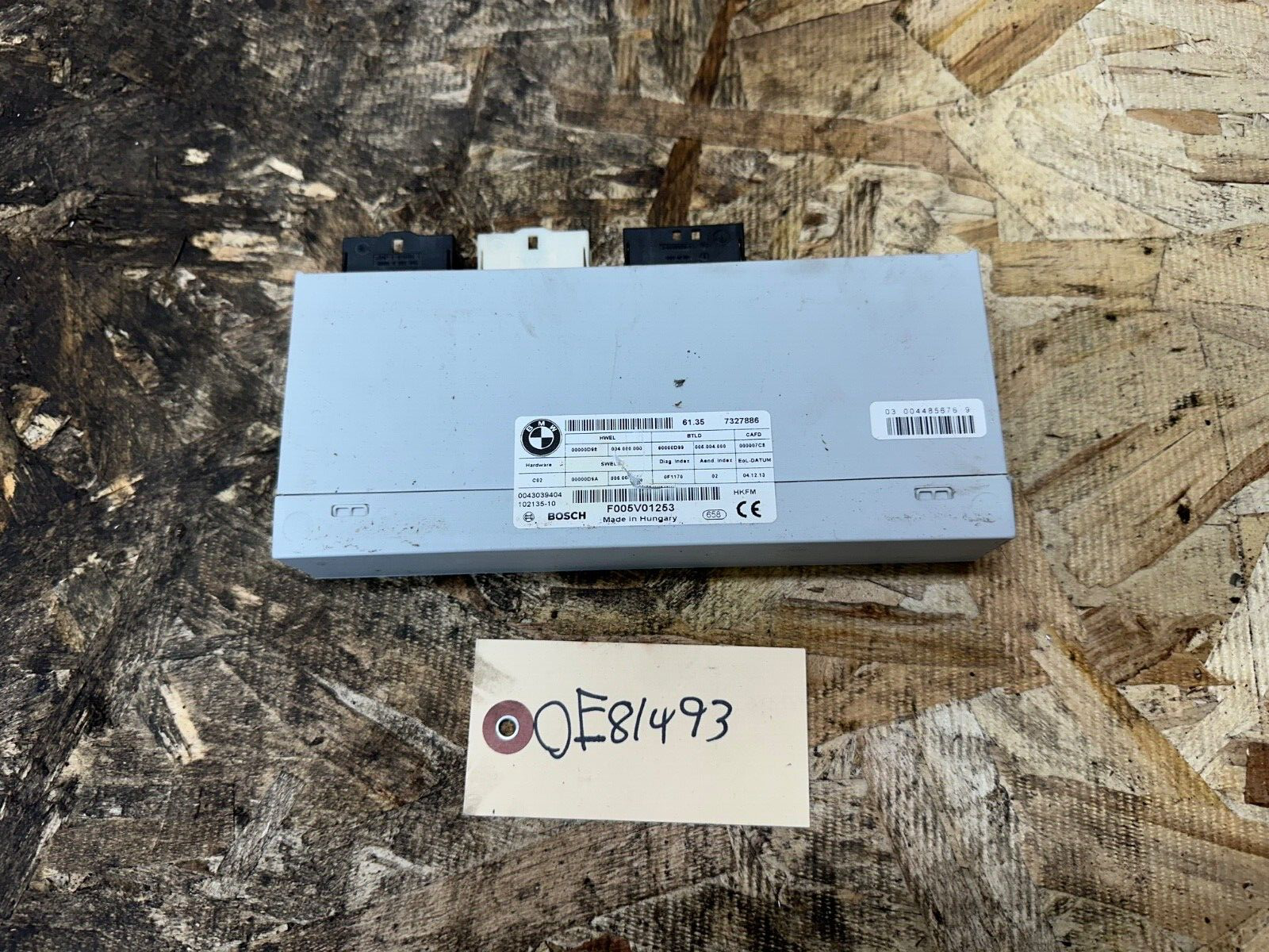 BMW 2011-2019 F25 F10 5 SERIES X3 REAR TAILGATE CONTROL MODULE OEM 7327886