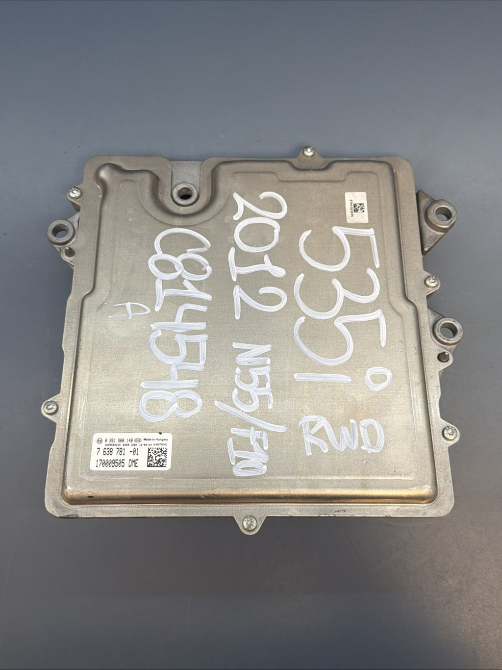 2011-13 BMW 535i ECM DME ECU ENGINE CAS4 MODULE KEY 7638781 0261S08148