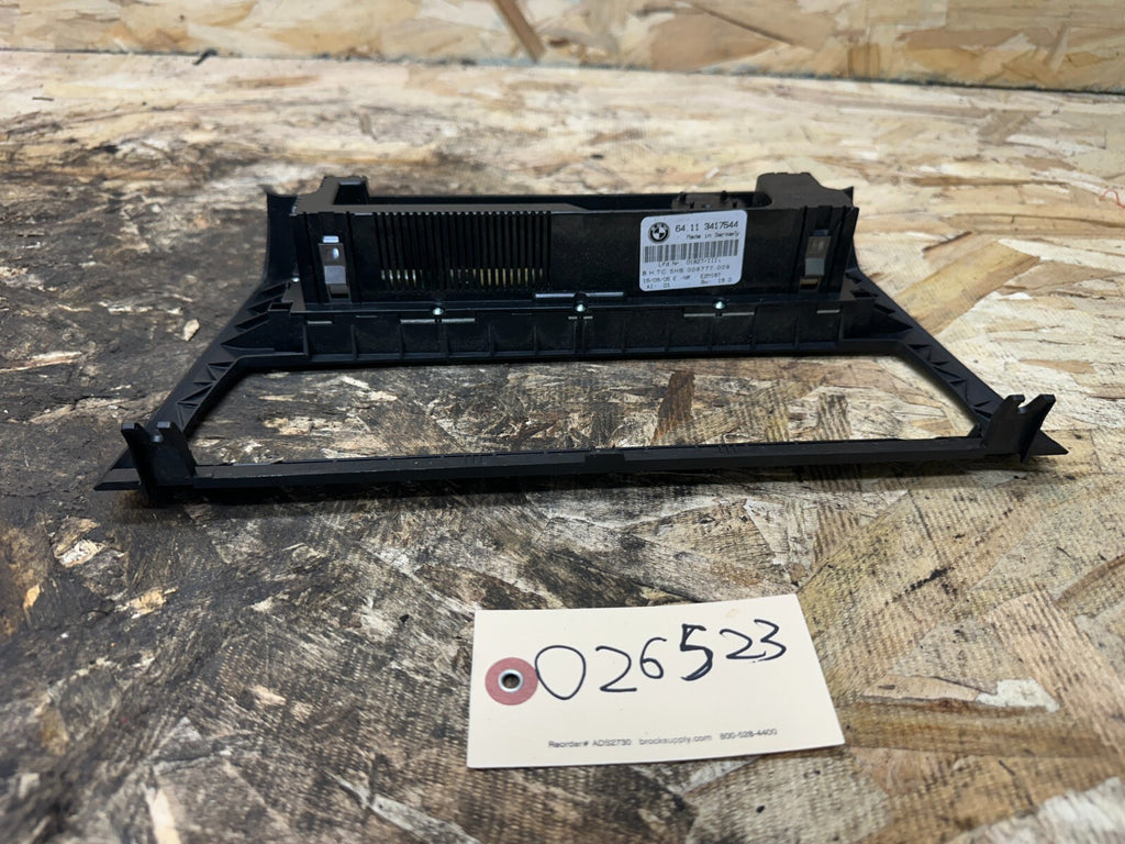 BMW 03-10 E83 X3 FRONT CENTER CONSOLE CLIMATE CONTROL PANEL BLACK OEM 3417544
