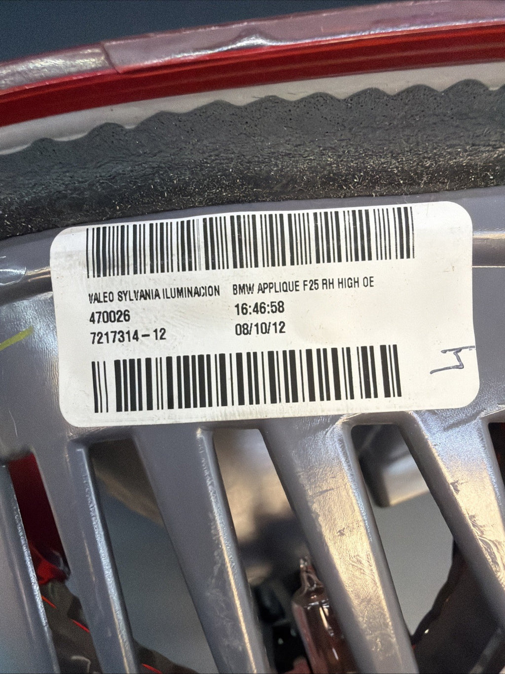 2011-2017 BMW X3 F25 Rear Right Side Inner Tail Light Taillight 7217314 *READ*