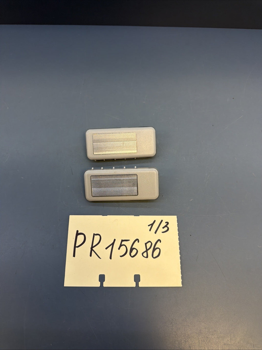 1999-2006 BMW E46 325 328 M3 Sun Visor Vanity Map Light Set Gray OEM