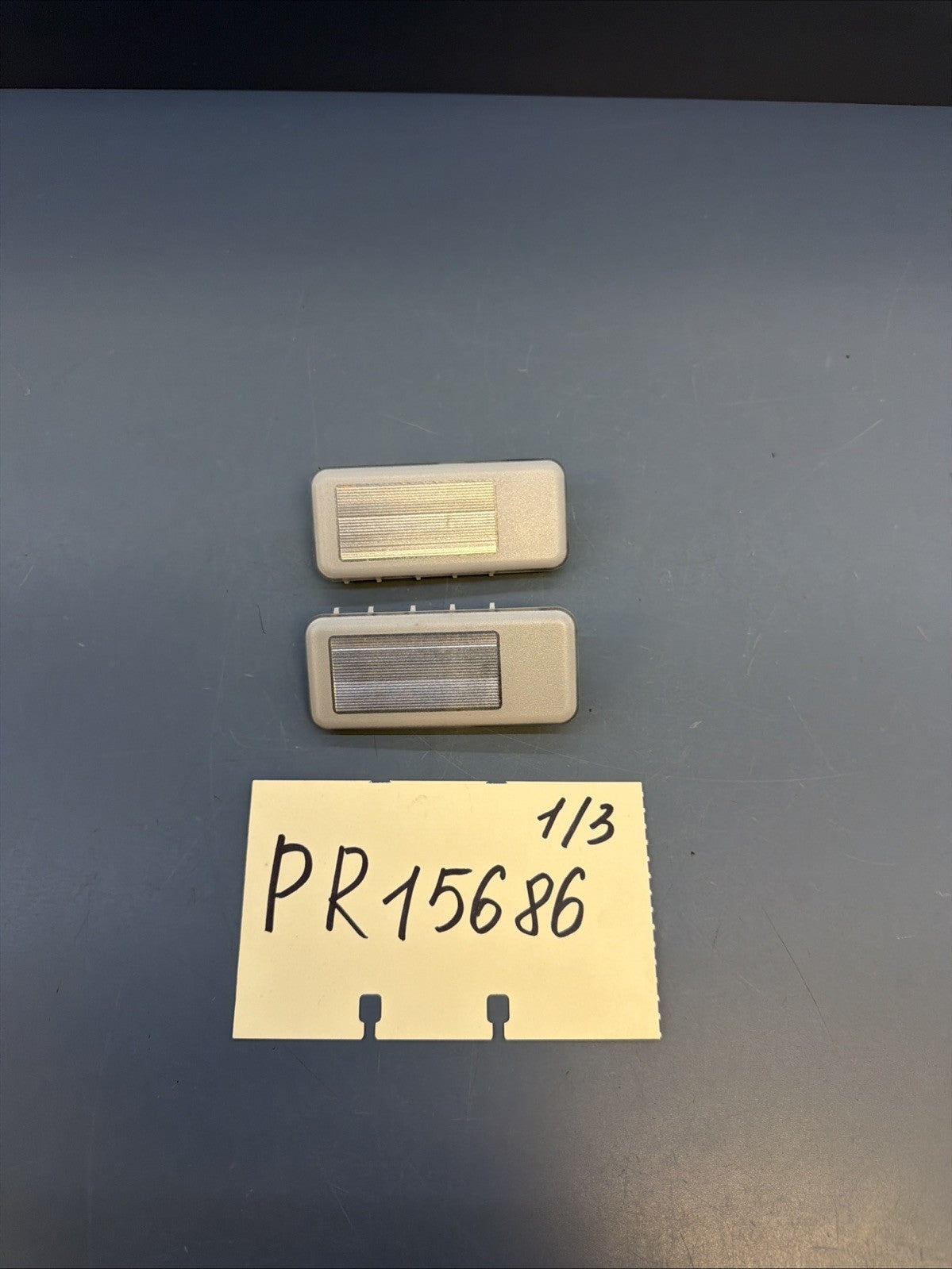 1999-2006 BMW E46 325 328 M3 Sun Visor Vanity Map Light Set Gray OEM