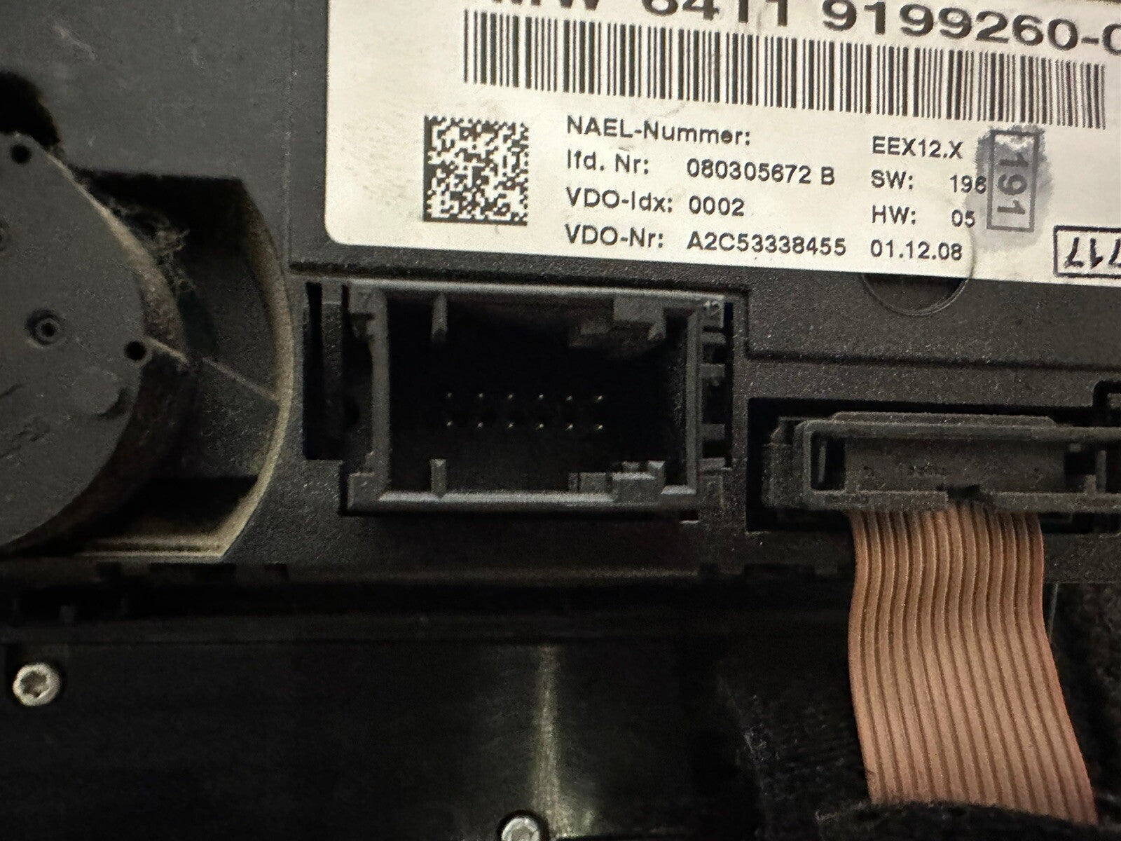 07-11 BMW E82 E88 E90 E92 HVAC HEATER A/C CLIMATE CONTROL SWITCH OEM 91992600