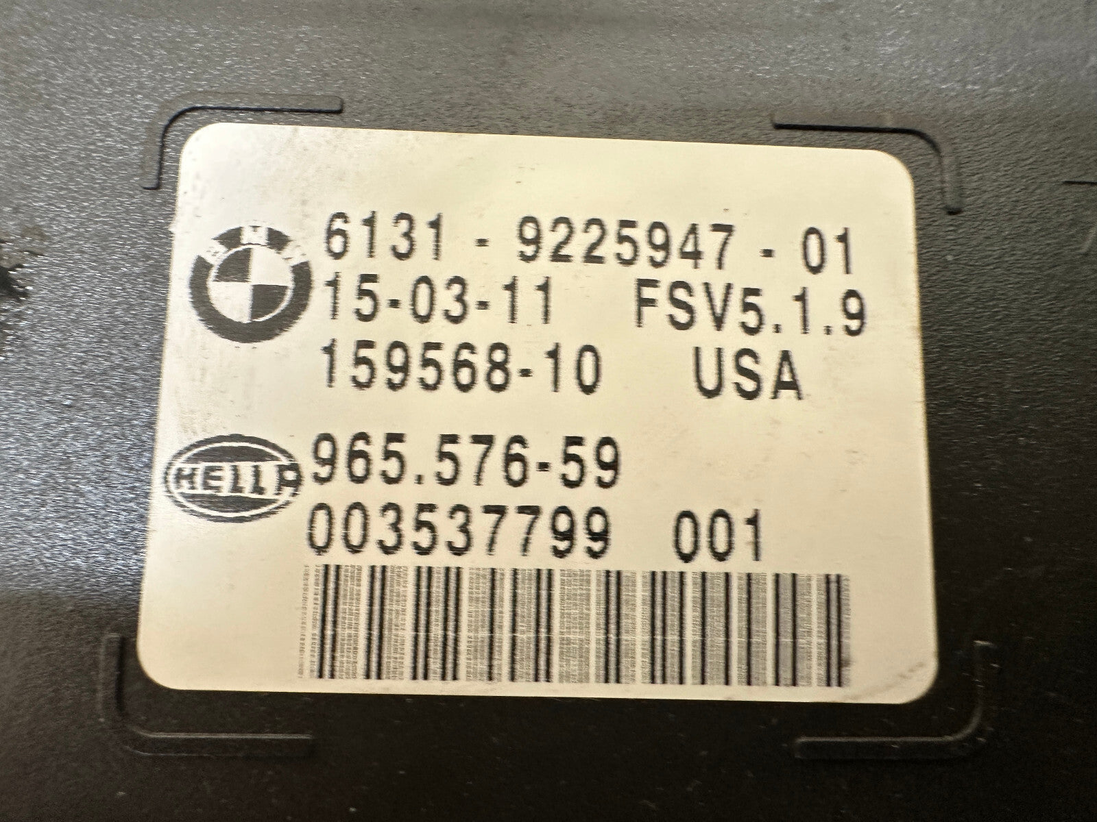 BMW 06-13 E70/71 X5/6 BLACK FRONT INTERIOR READING LIGHT+SUNROOF SWITCH 9225947
