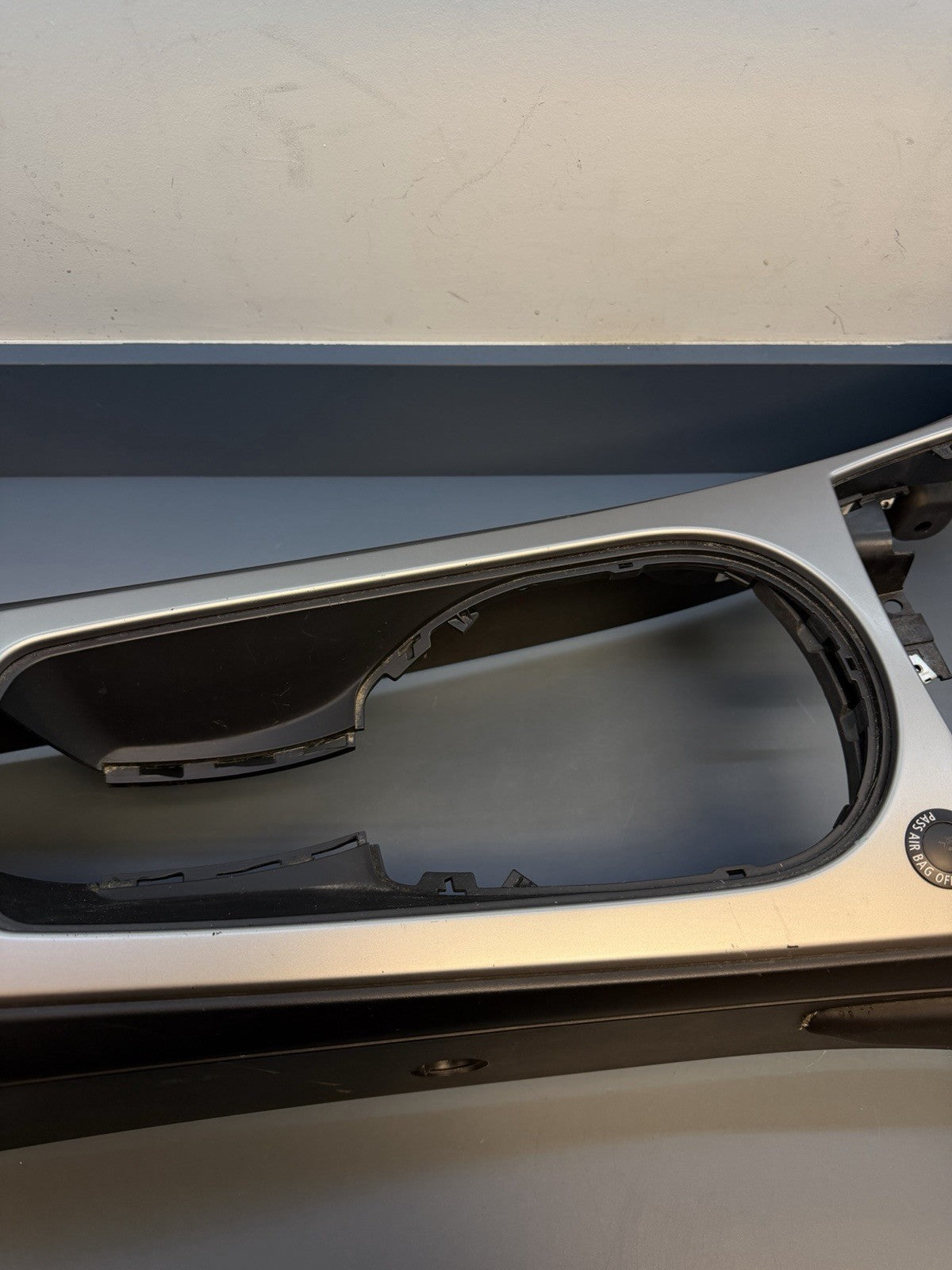 03-08 BMW E85 E86 Z4 Center Console Base Silver Trim Panel Cover OEM 7053115
