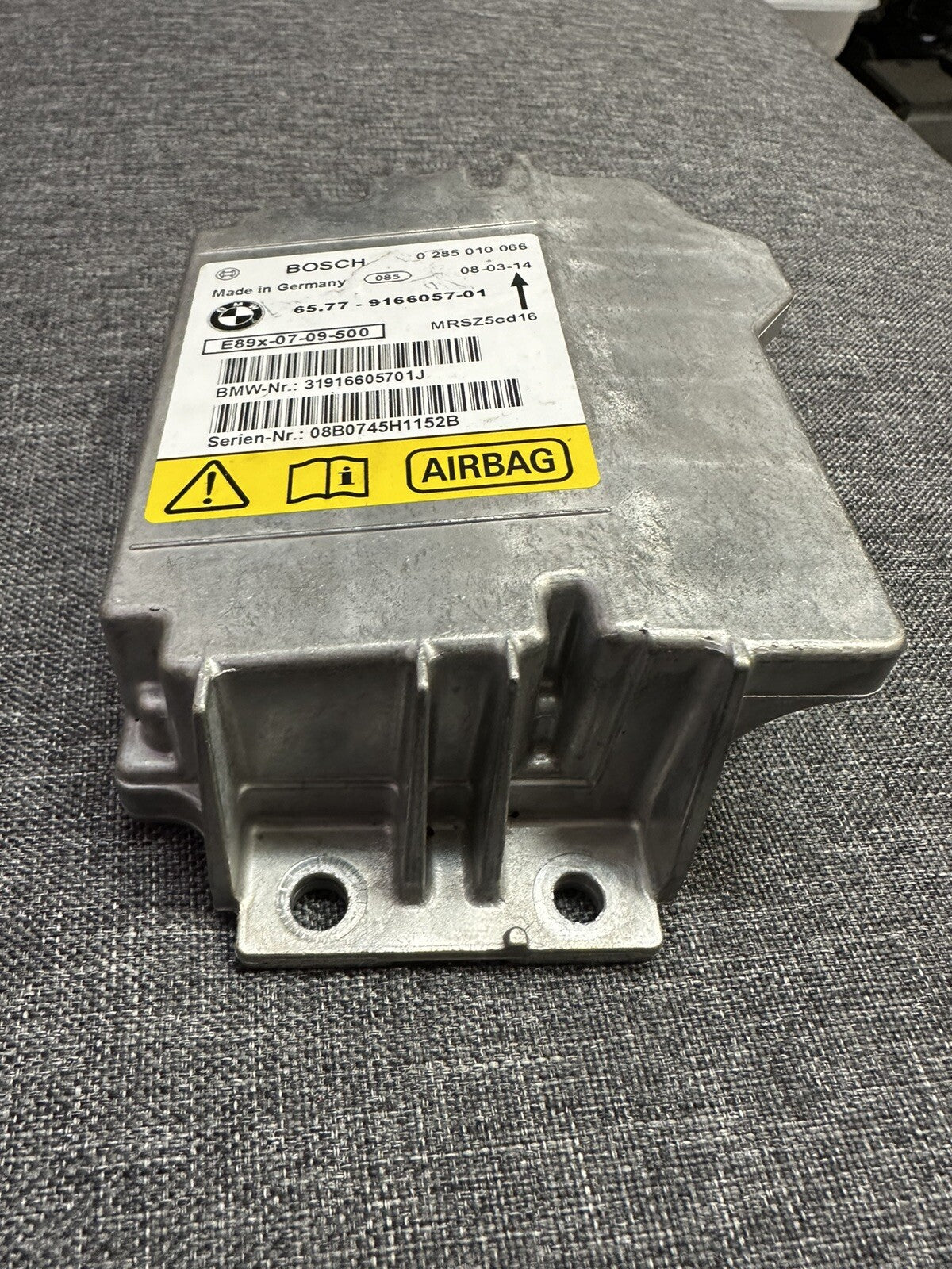 06 07 08 09 - 2012 OEM BMW E90 E91 E92 SRS Control Module Computer Bosch 9166057