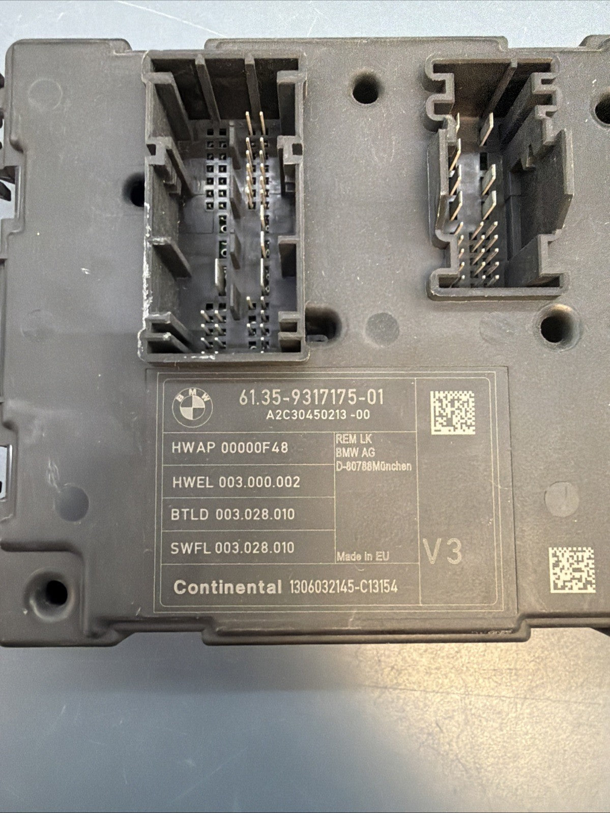 2012-2015 BMW 3-SERIES REAR BODY CONTROL OEM 9317175