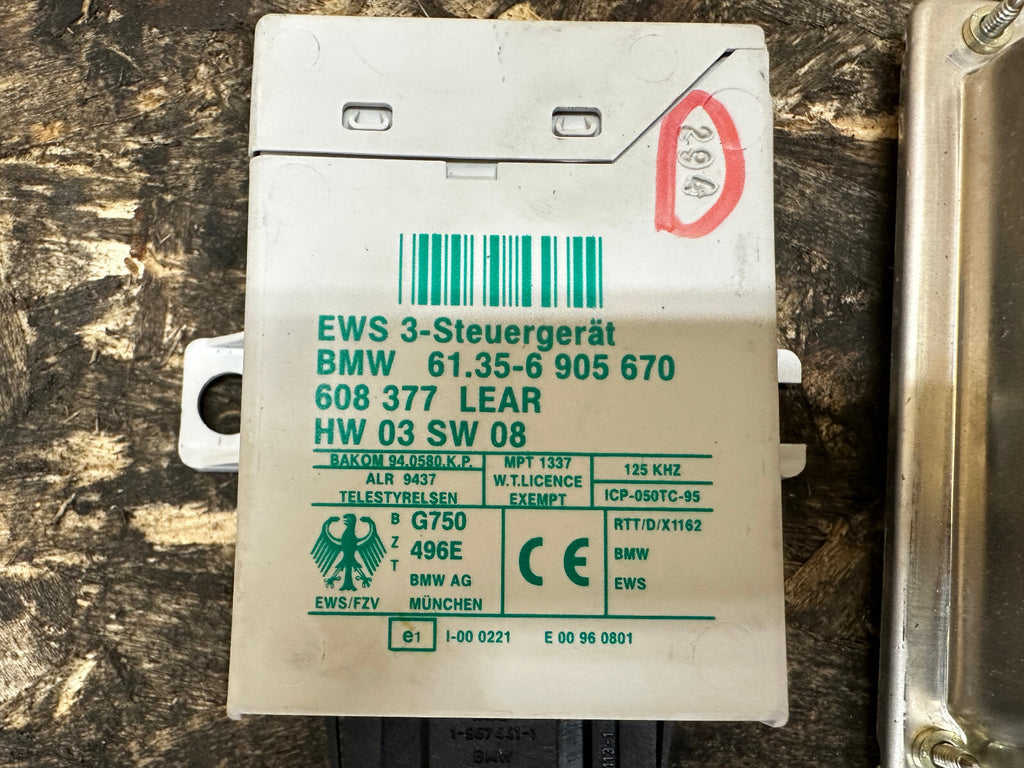 BMW 99-05 E46 ECU+CAS+KEY M54 3.0 ENGINE MS43 SET OEM 7545150+6905670