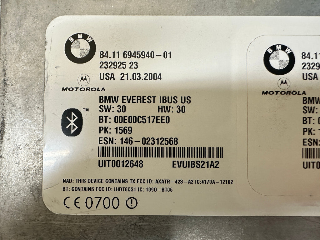 BMW 97-10 E46 E83 E53 E85 3 SERIES X3 X5 Z4 BLUETOOTH TELEMATICS MODULE 6945940