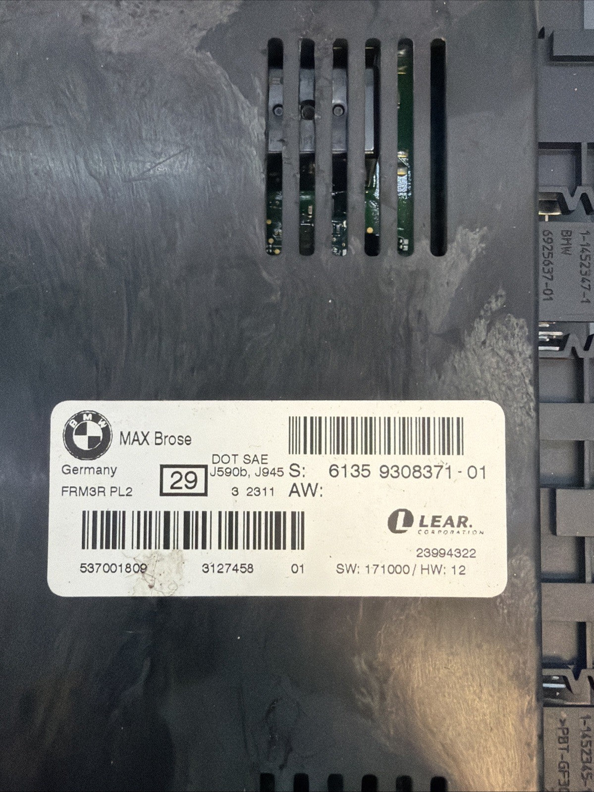 BMW X1 E84 E89 E90 E91 MAX BROSE FRM3 FOOTWELL LIGHT CONTROL MODULE 9308371