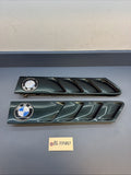 96-02 BMW E36/7 Z3 FRONT RIGHT & LEFT FENDER VENT TRIM GREEN SET 8398016 8398015