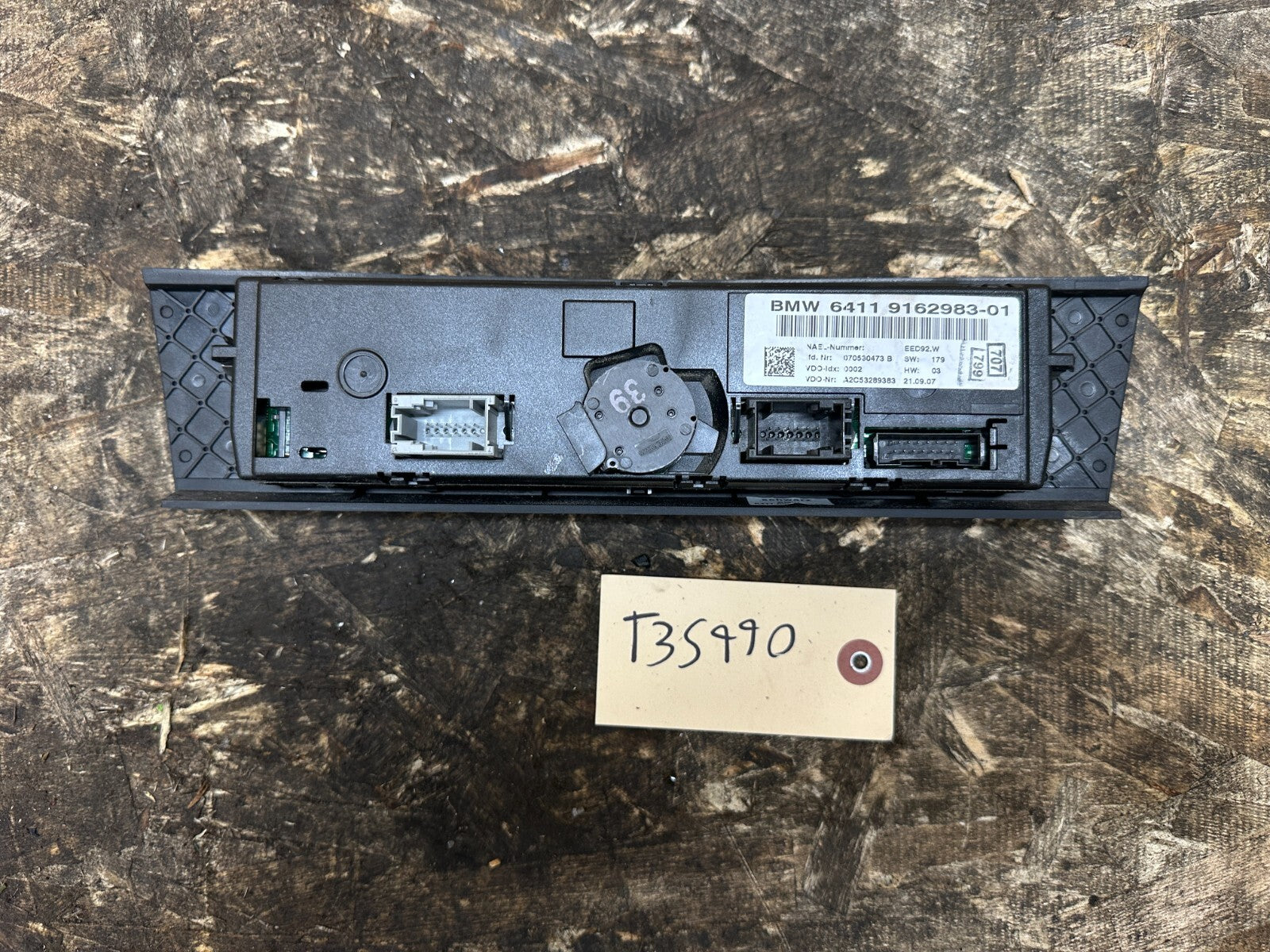 BMW 2006-2012 E90 3 SERIES CLIMATE CONTROL PANEL OEM 9162983
