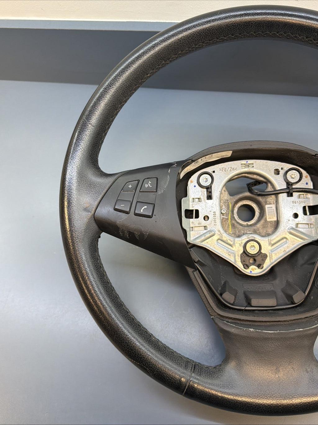 2007-13 BMW X5, E70 Black Leather Steering Wheel W/ Audio OEM 2445433