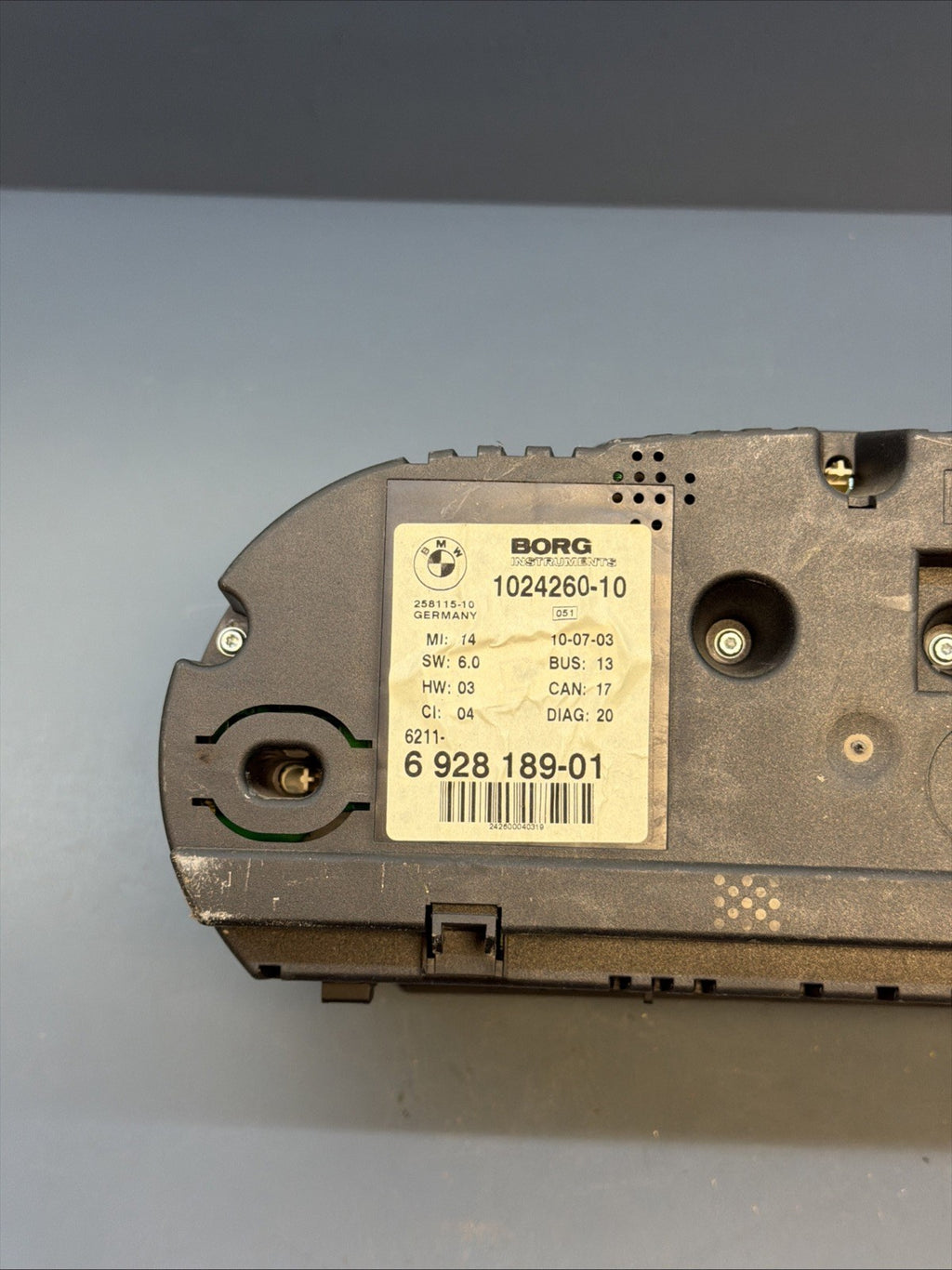 2003-2006 BMW Z4 SPEEDOMETER INSTRUMENT CLUSTER 6928189 1024260, OEM