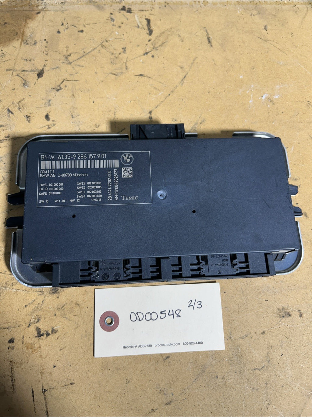 BMW OEM FRMIII Footwell Module Lights Control Module FRM3 FRM III 9286157