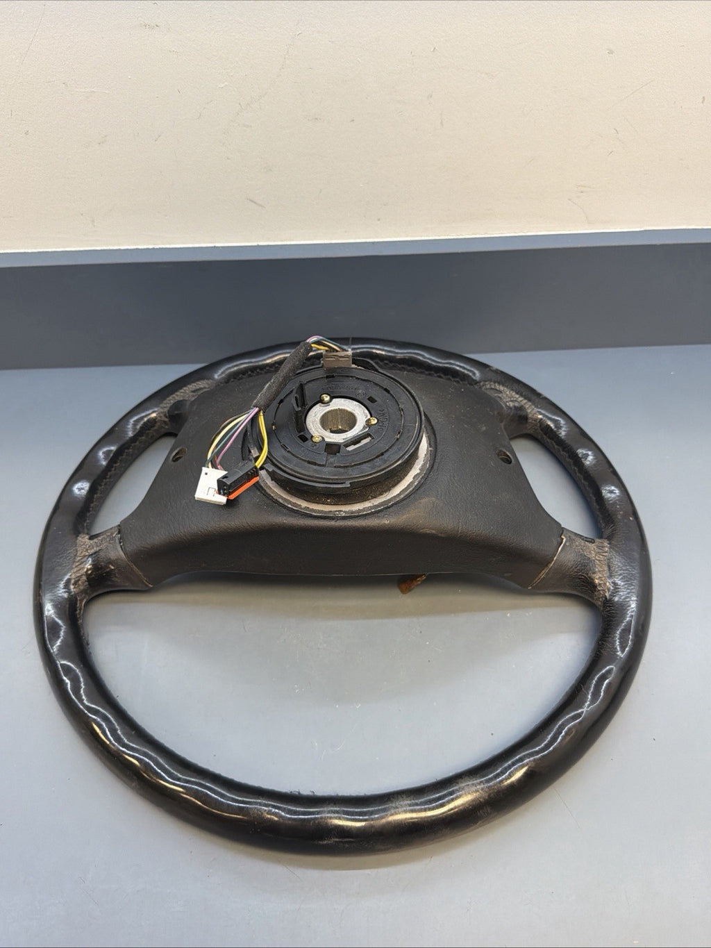 95-03 Bmw E38 E39 750 540 Left Driver Leather Steering Wheel Black Trim 1094259