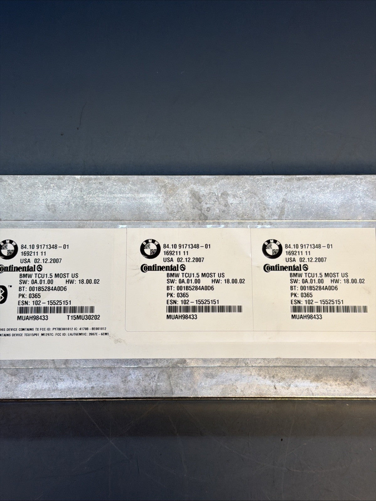09-13 BMW E82 E88 E90 E92 E60 E64 E70 Telematics Bluetooth Control Module OEM