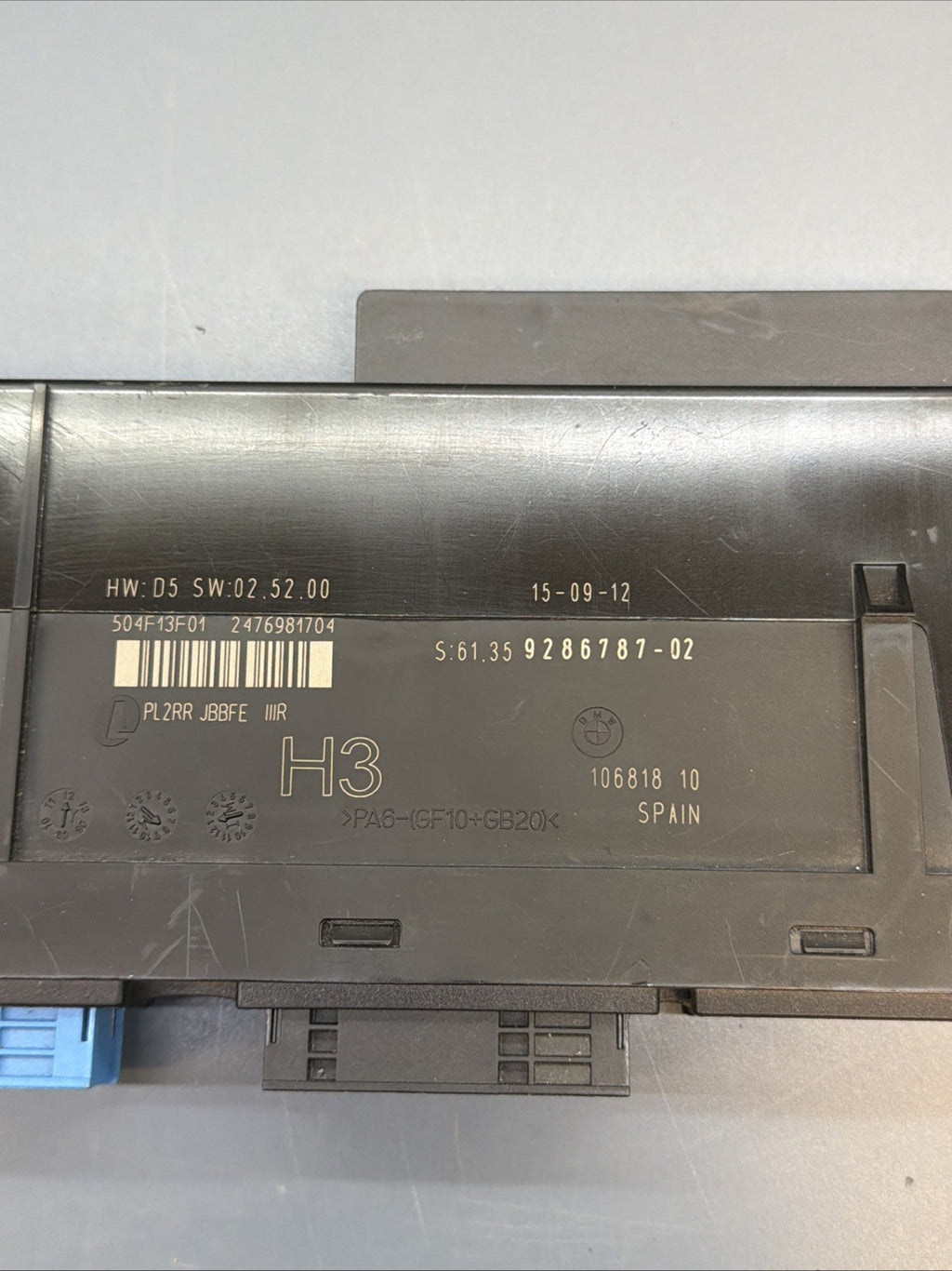 08-13 BMW Body Control Module Junction Box Convertible 3 Series E93 9286787