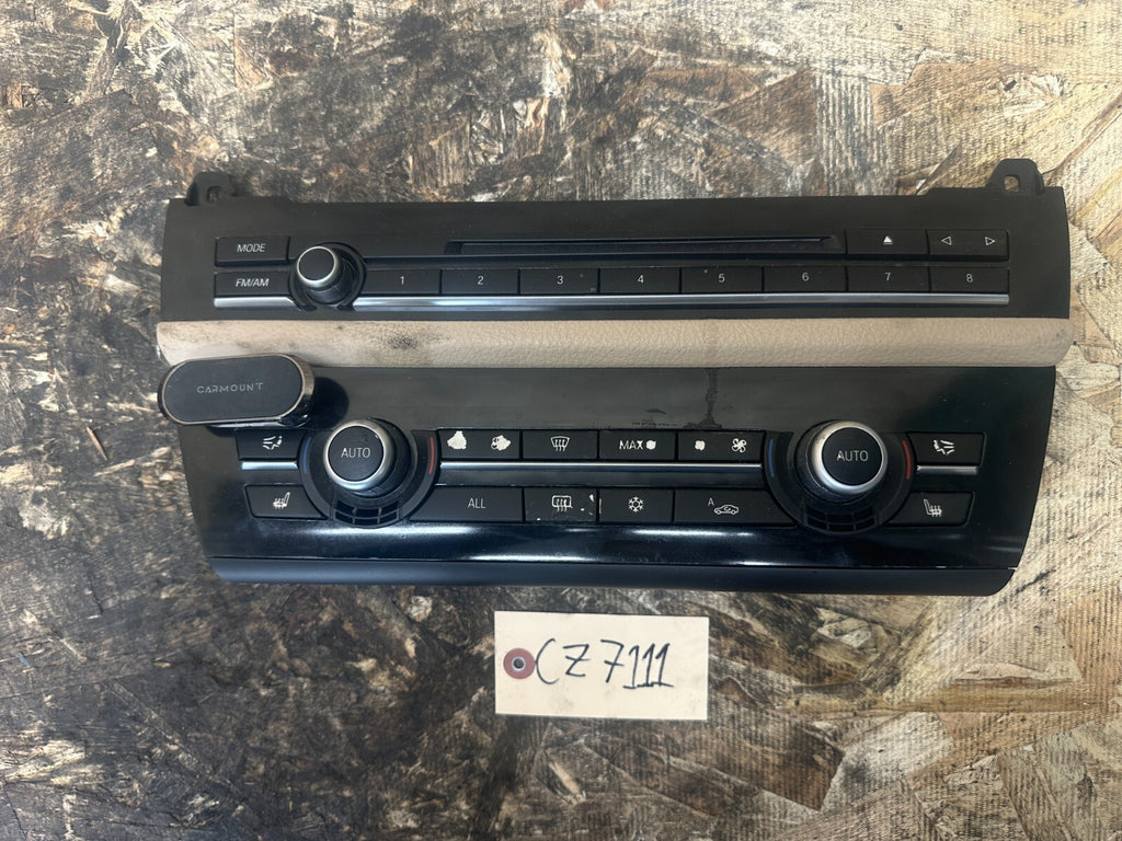 BMW 2010-2017 F10 5 SERIES AC HEATER CLIMATE CONTROL PANEL BLACK OEM 9241241