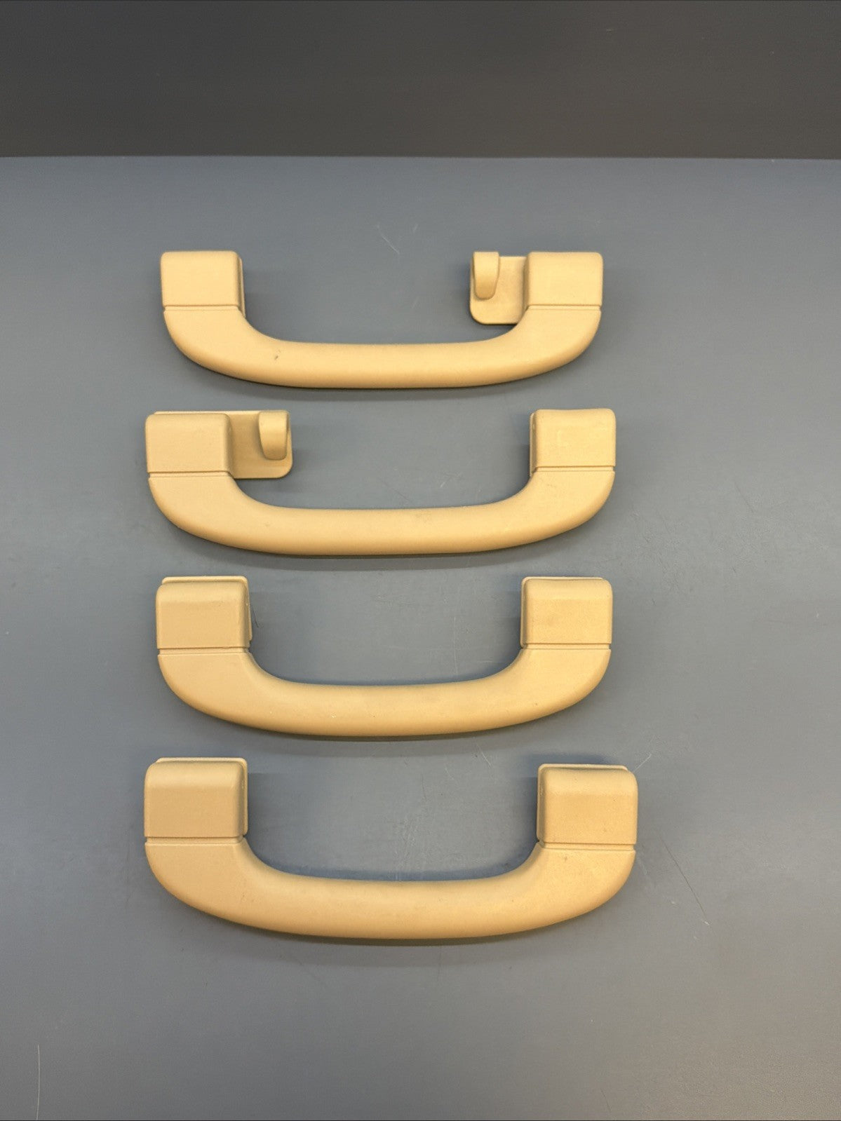 04-10 BMW E60 Roof Grab Assist Handle Set Left Right Front Rear 7033659 BEIGE