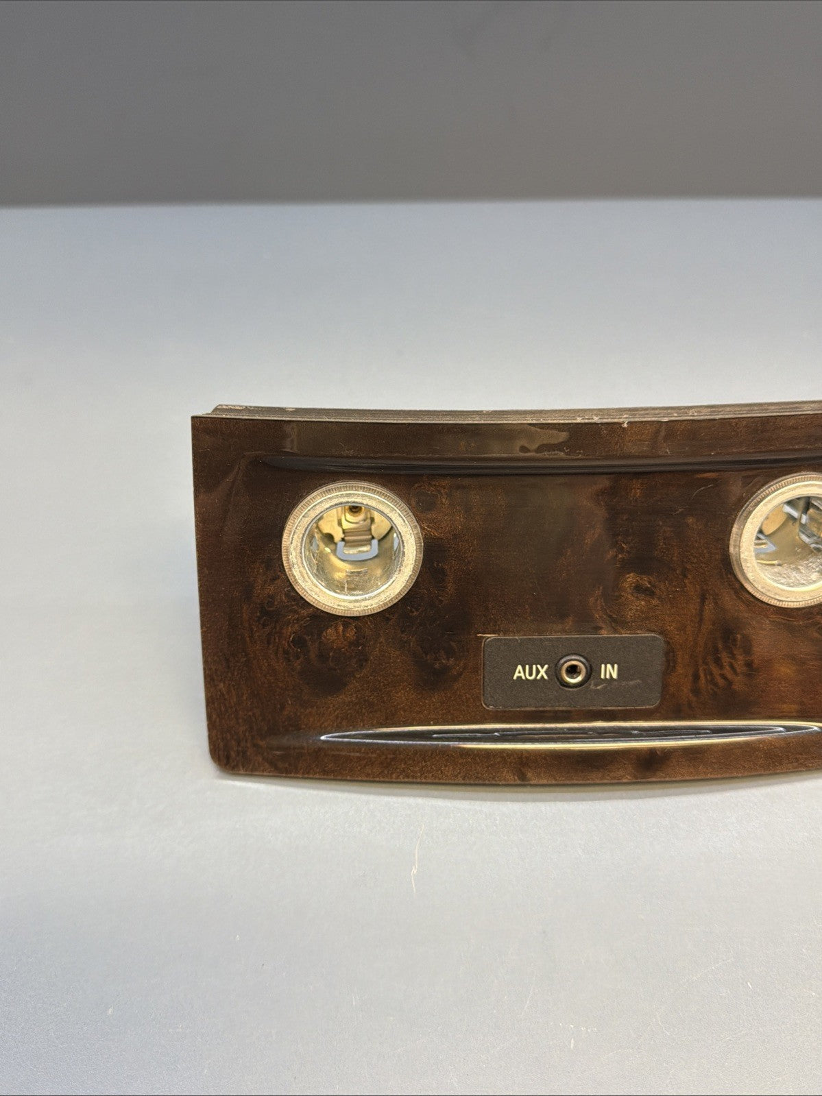 2004-2010 BMW 535i Rear Console Lighter Power Outlet Trim Panel Wood 6986791 OEM