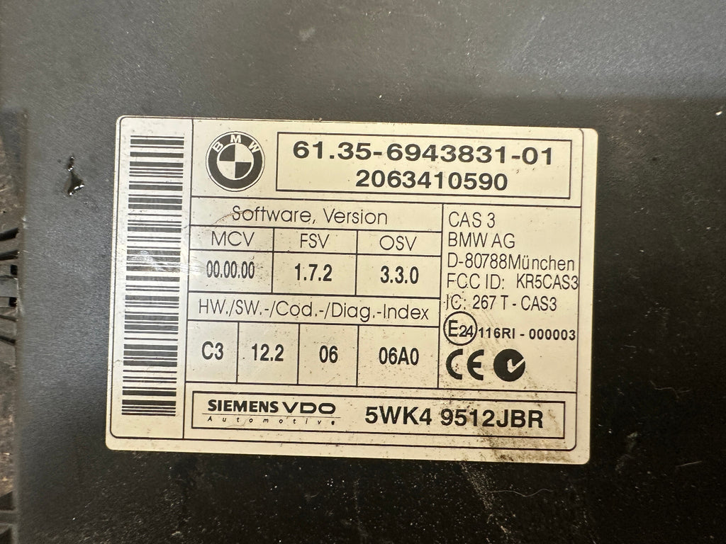 BMW 6-13 325i 328i 330i E90 3 SERIES N52 ENGINE ECU+CAS+KEY 7574544 MSV80