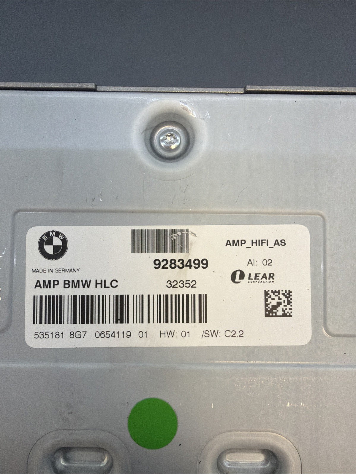 BMW 2012-2015 E84 X1 RADIO STERIO HiFi LEAR AMPLIFIER OEM 9283499