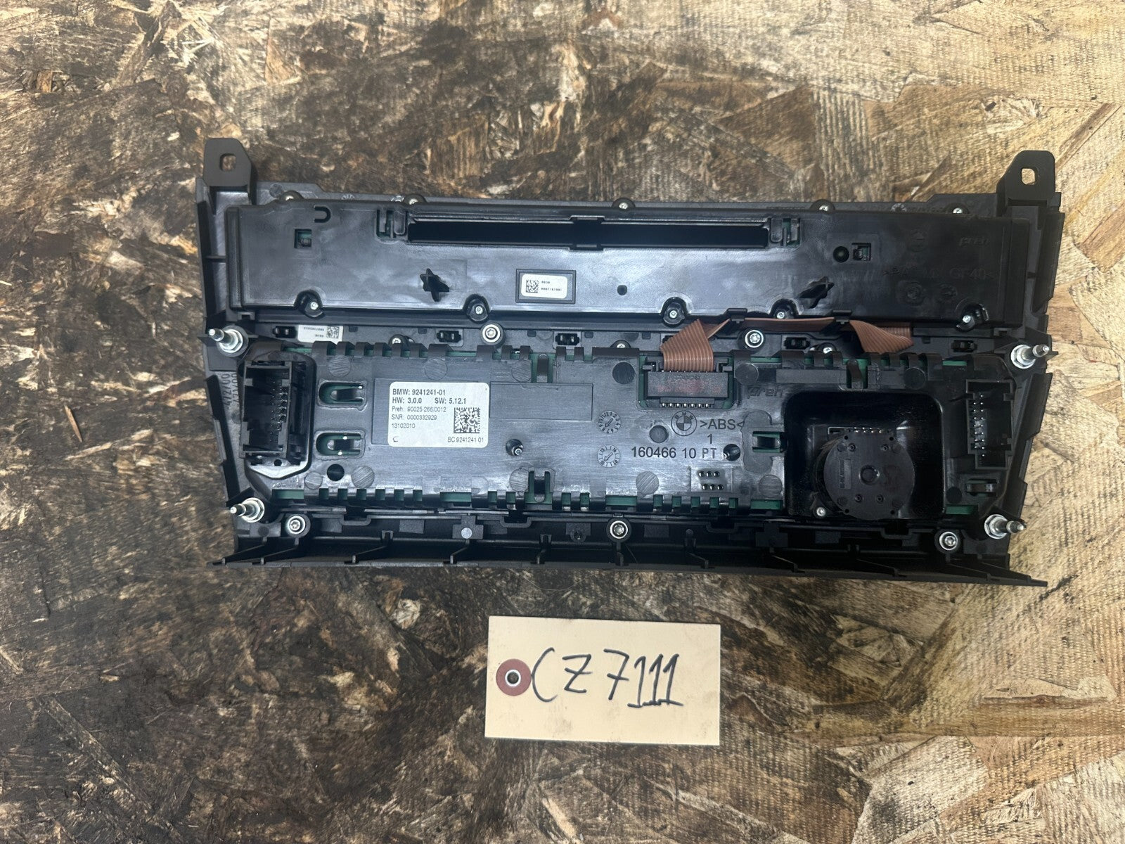 BMW 2010-2017 F10 5 SERIES AC HEATER CLIMATE CONTROL PANEL BLACK OEM 9241241