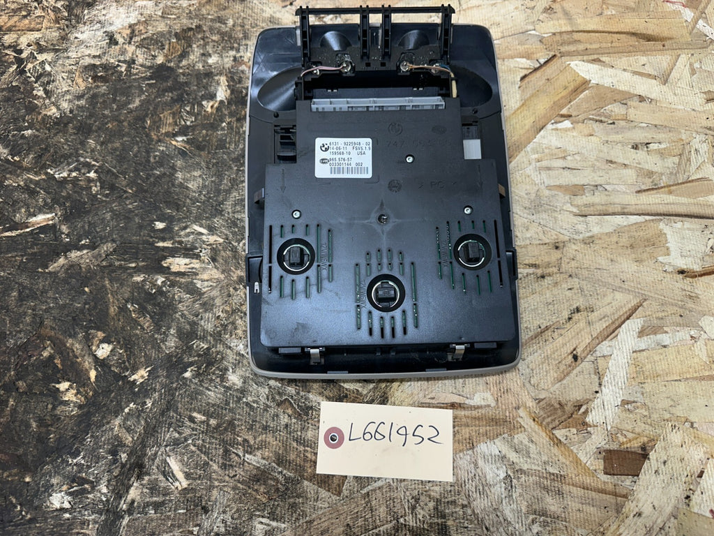 BMW 2007-2014 E70 X5 OVERHEAD DOME LIGHT+SUNROOF SWITCHES GRAY OEM 9225948