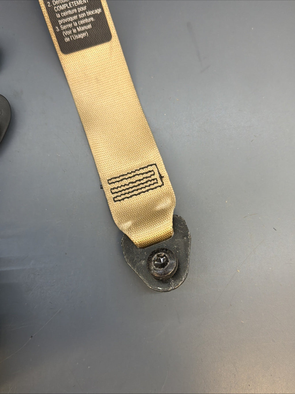 BMW 04-10 E60 5 SERIES BEIGE FRONT PASSENGER SEAT BELT RETRACTOR 603404600C