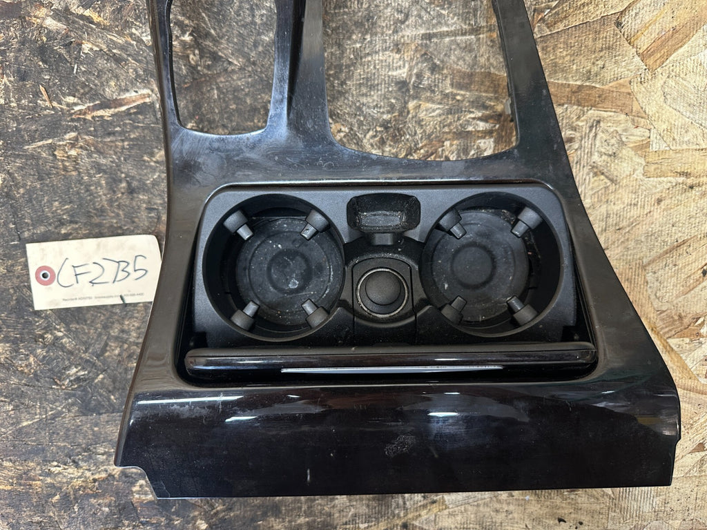 BMW 2010-2016 F10 5 SERIES SHIFTER BEZEL TRIM+CUP HOLDERS OEM 9206389
