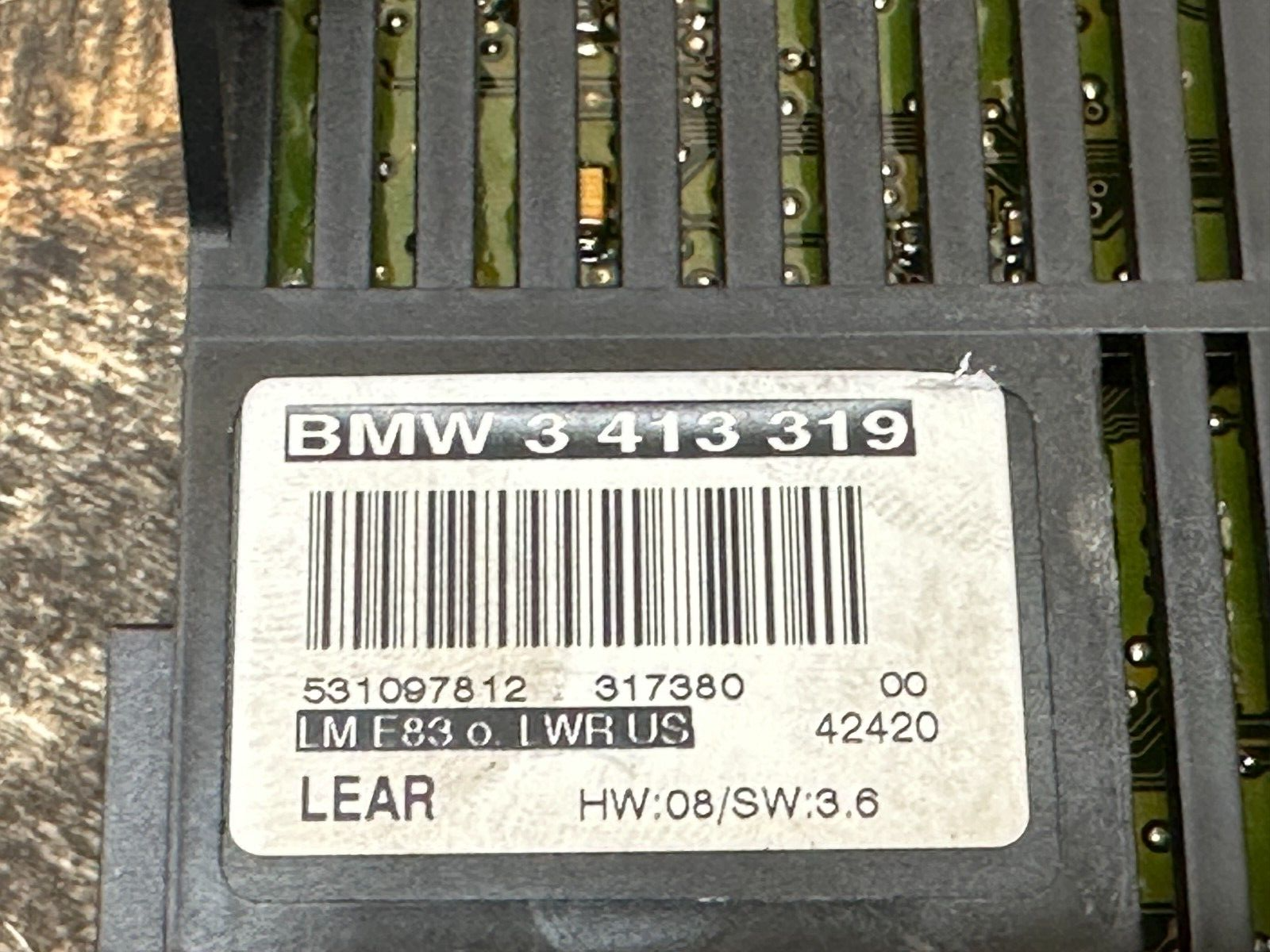 BMW 2003-2006 E83 X3 FOOTWELL HEADLIGHT LAMP CONTROL MODULE OEM 3413319