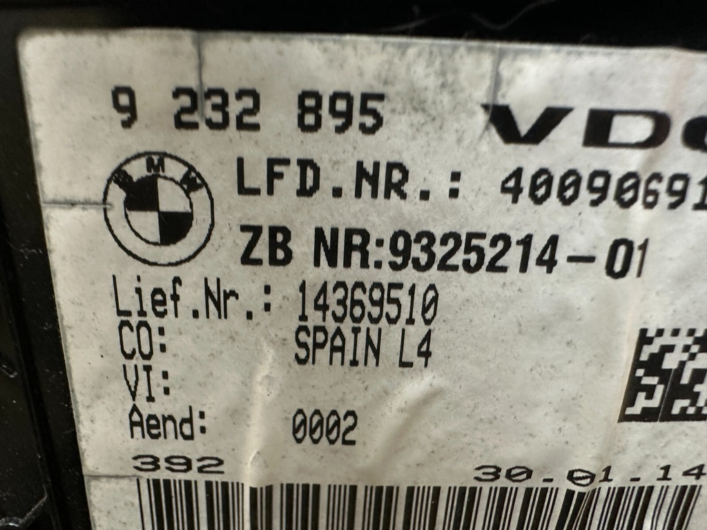 BMW 2010-2017 F25 F30 F32 SPEEDOMETER INSTRUMENT GAUGE CLUSTER OEM 9232895