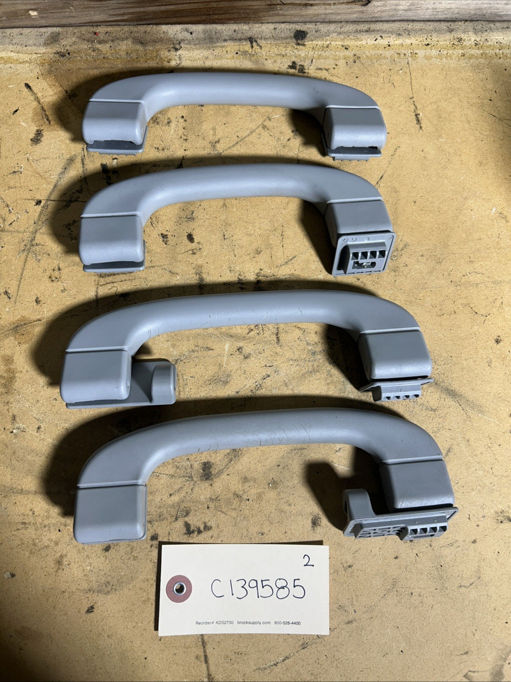 BMW 03-10 E60 5 SERIES LIGHT GRAY GRAB HANDLE SET 4 PC 9143529+9143516+9143530