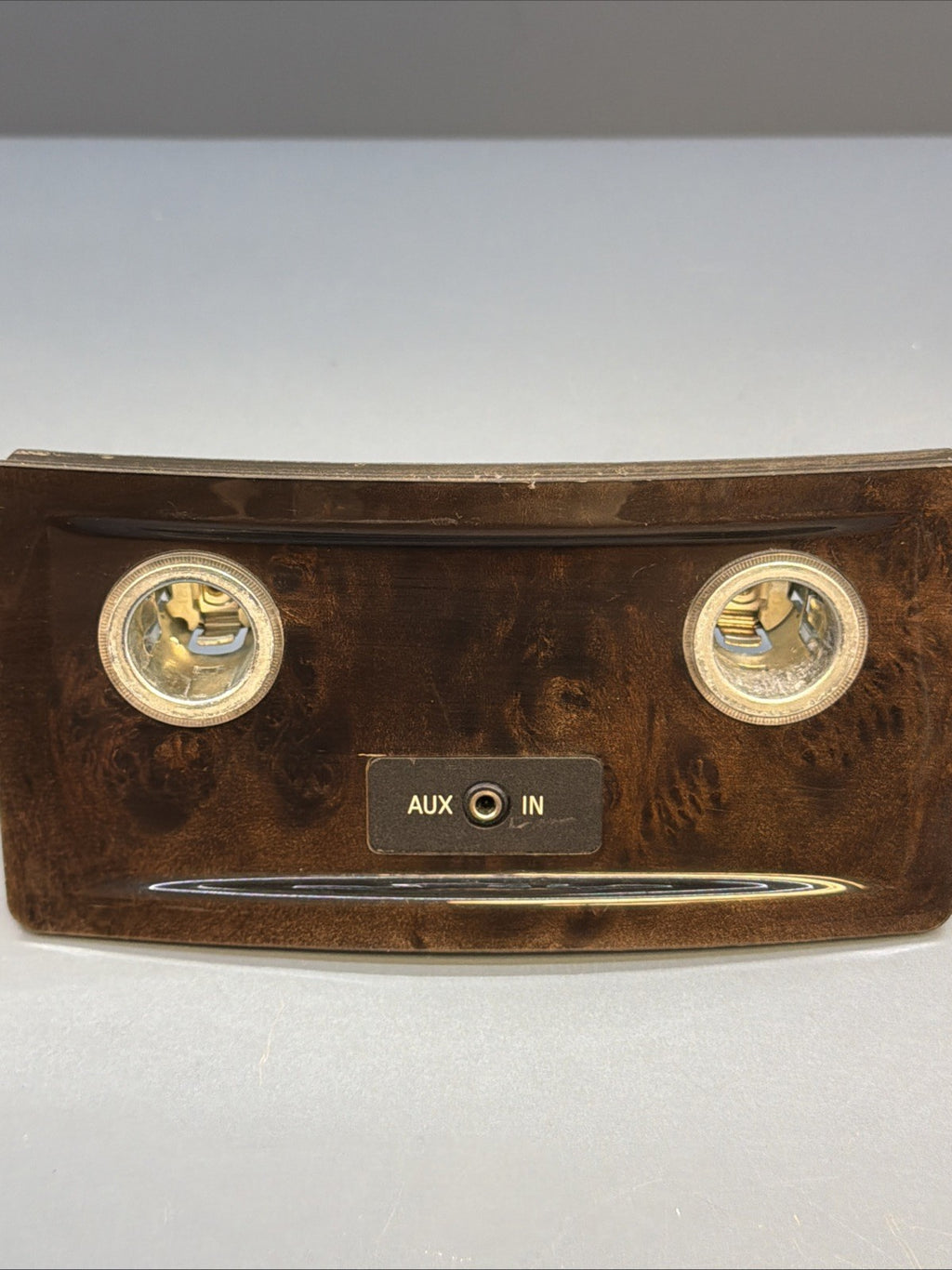 2004-2010 BMW 535i Rear Console Lighter Power Outlet Trim Panel Wood 6986791 OEM