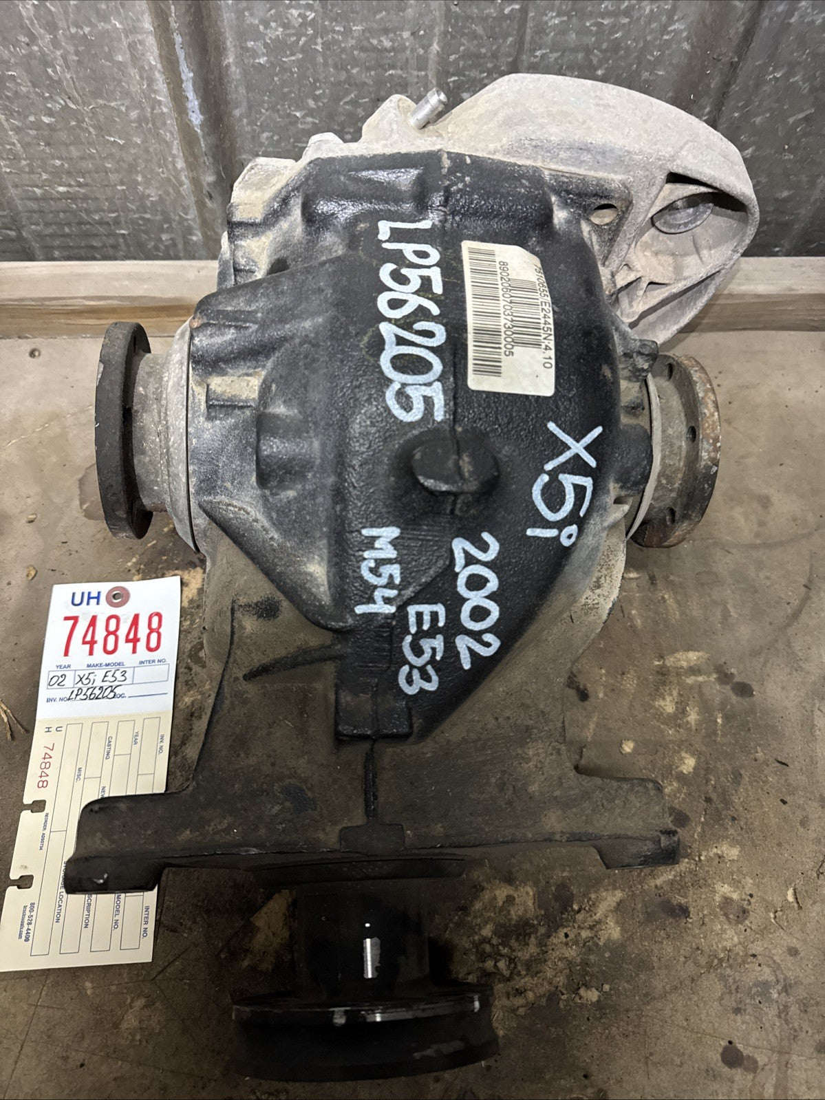 BMW REAR DIFFERENTIAL X5i SERIES E53 AUTO FINAL DRIVE 4.10 7510655