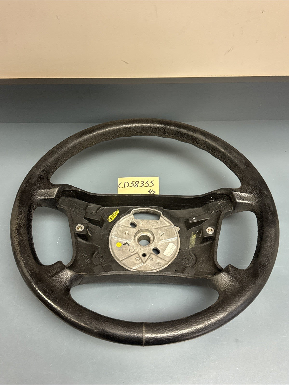 BMW 97-03 E46 3 SERIES BLACK LEATHER BASE MODEL STEERING WHEEL OEM 6753945