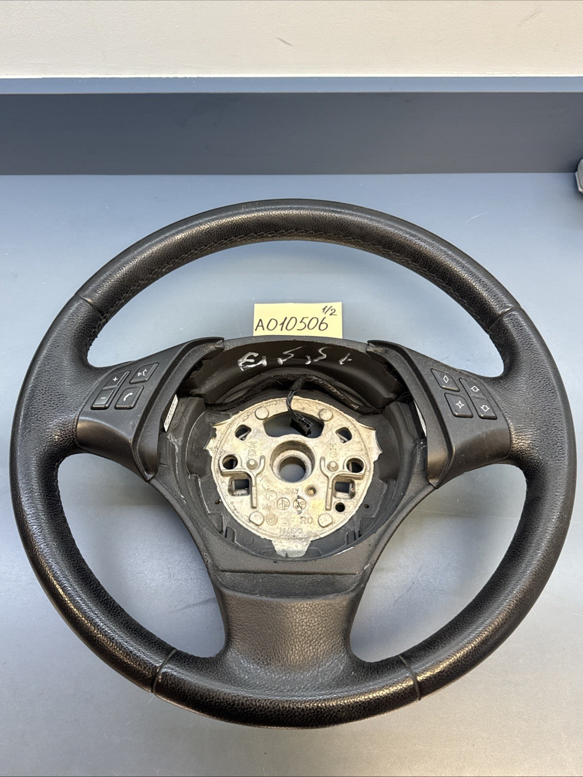 06-12 BMW E90 E91 3 Series Front Driver Steering Wheel Black 32306779832 OEM